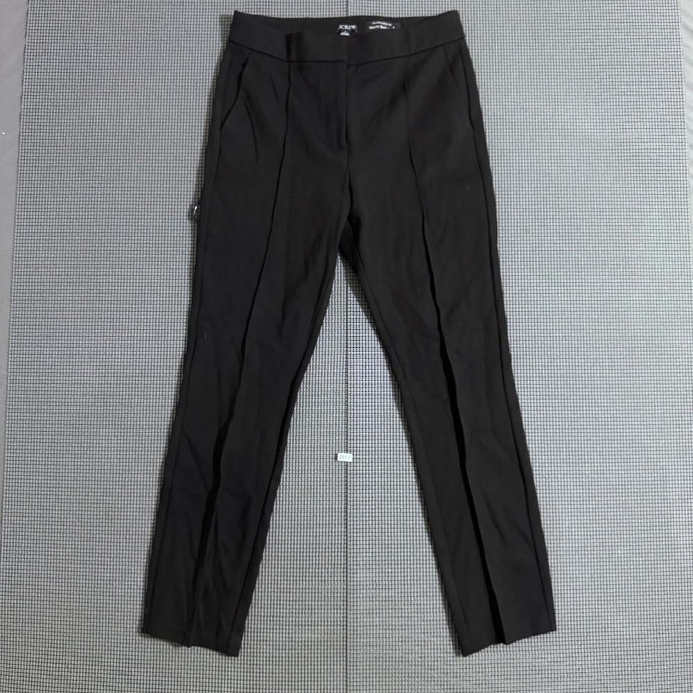 J.Crew Black Mario Bellucci Italian Fabric Pintuck Dress Pants Womens Size 6